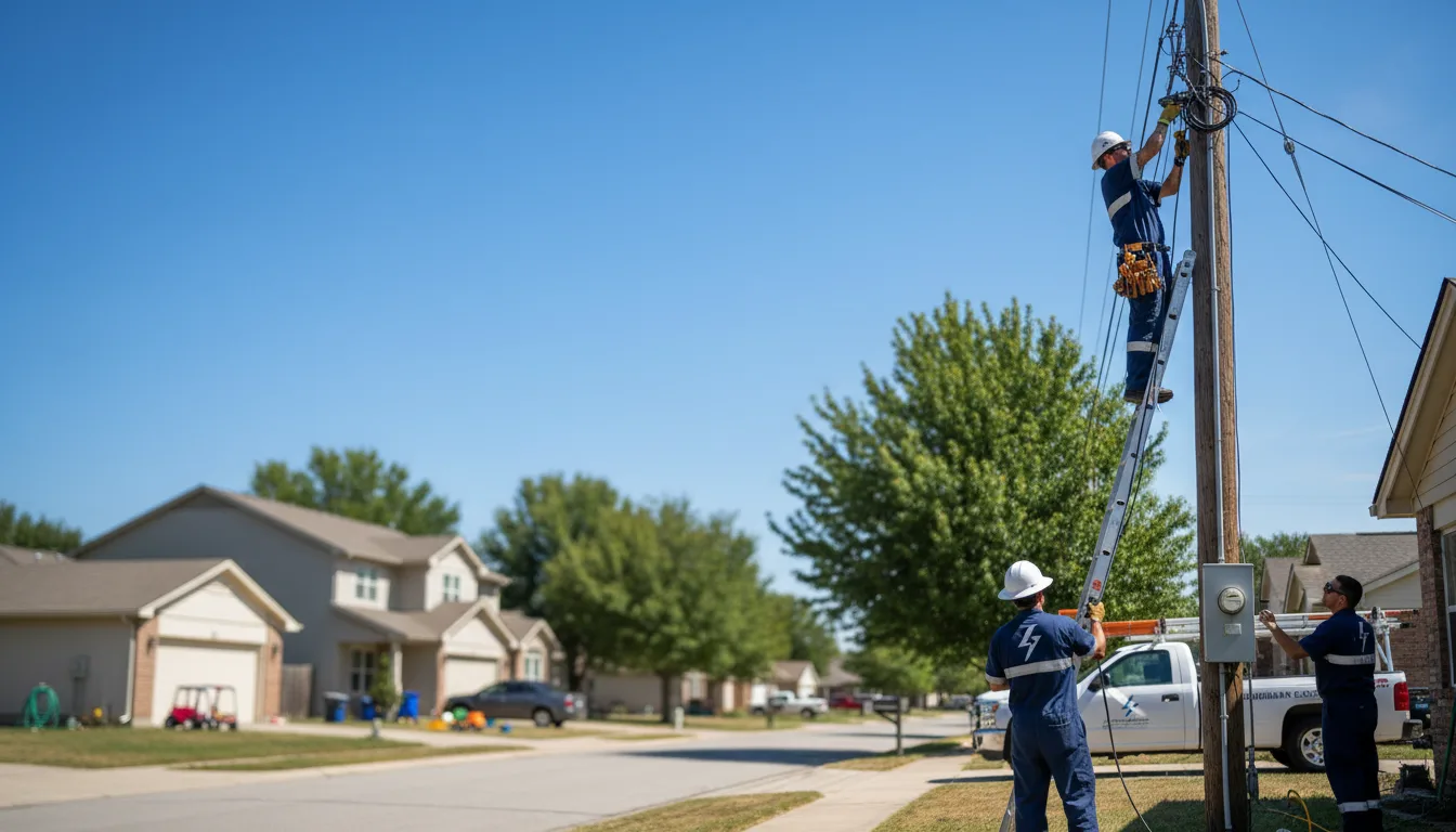 Residential electrician providing installation services in Ringgold, TX